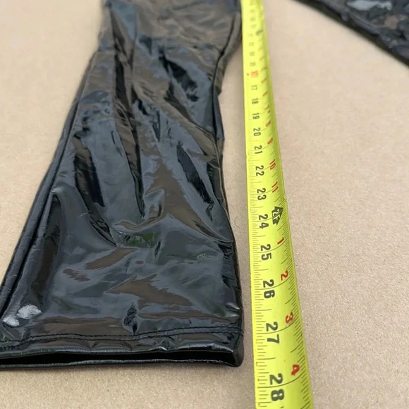 Fashion Nova Pants Shiny Black Vinyl Zippered - Picture 11 of 11